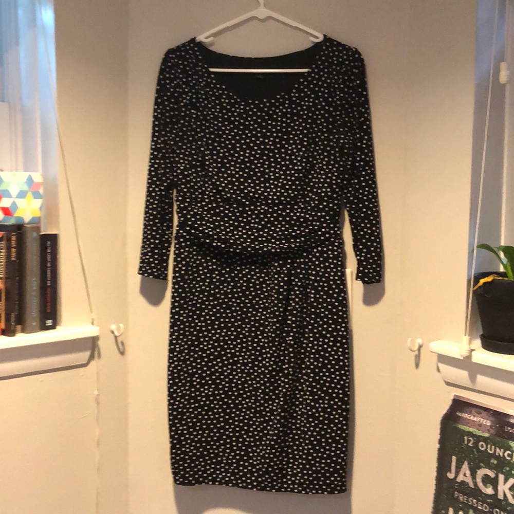 Black and white polka dot dress